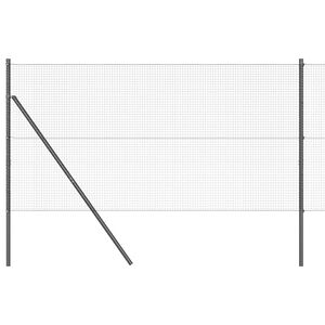 vidaXL Cl&ocirc;ture en fils soud&eacute;s pour fixation au sol 10 x 1,4 m Gris