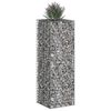 vidaXL Lit sur&eacute;lev&eacute; gabion Argent&eacute; 50 x 50 x 150 cm Acier galvanis&eacute;