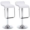 vidaXL Tabourets de bar pivotants lot de 2 blanc similicuir