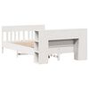 vidaXL Lit biblioth&egrave;que sans matelas blanc 120x190 cm bois pin massif