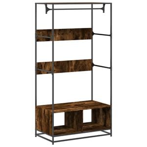 vidaXL Armoire ch&ecirc;ne fum&eacute; 90x50x180 cm bois d'ing&eacute;nierie