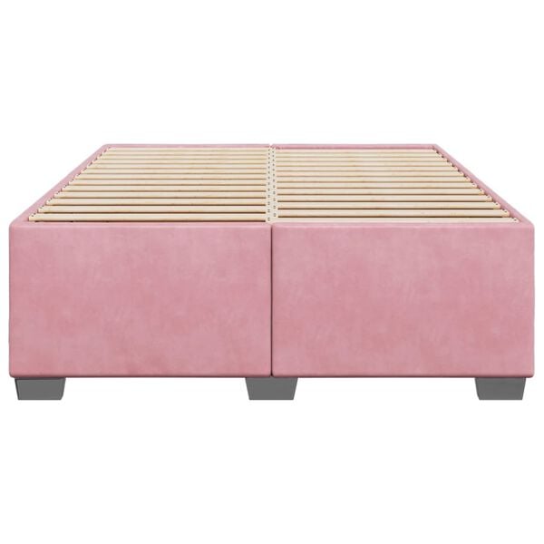 vidaXL Cadre de lit sans matelas rose 160x200 cm velours