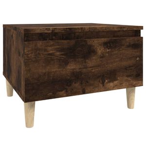vidaXL Table d'appoint Ch&ecirc;ne fum&eacute; 50x46x35 cm Bois d'ing&eacute;nierie