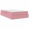 vidaXL Lit avec rangement et matelas Rose 120 x 200 cm Velours