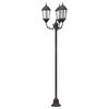 vidaXL Poteau de lumière de jardin Bronze Aluminium et verre