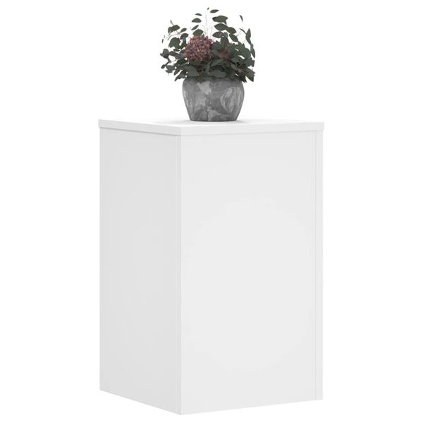vidaXL Supports pour plantes 2 pcs blanc 30x30x50 cm bois d'ing&eacute;nierie