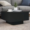 vidaXL Table basse avec lumières LED noir 55x55x31 cm