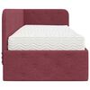 vidaXL Cadre de lit d'angle avec matelas Bordeaux 80 x 200 cm tissu