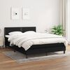 vidaXL Sommier &agrave; lattes de lit avec matelas Noir 140x190 cm Tissu