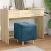 vidaXL Pouf de rangement avec coussin Bleu 40 x 40 x 45 cm Velours