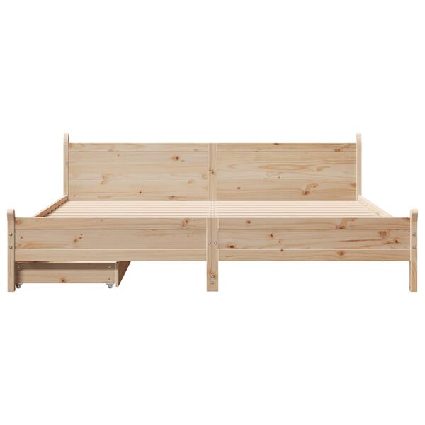 vidaXL Cadre de lit sans matelas 180x200 cm bois massif de pin
