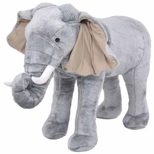 vidaXL Jouet en peluche &Eacute;l&eacute;phant Gris XXL