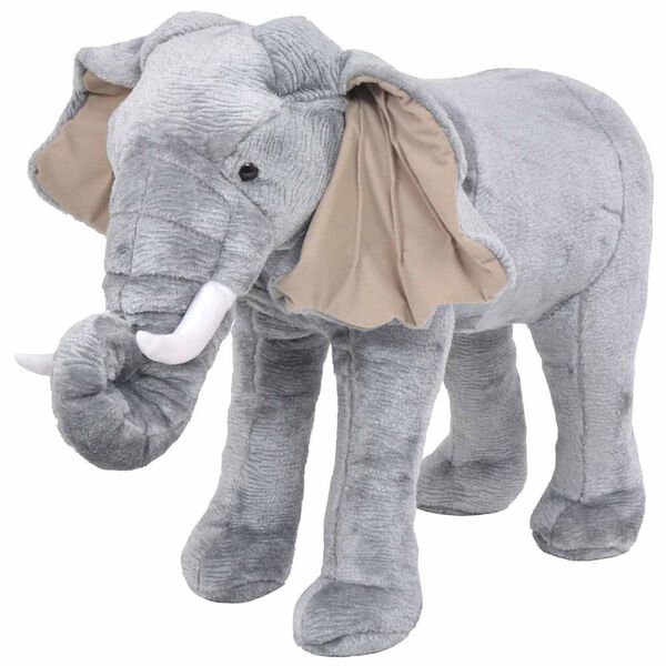 vidaXL Jouet en peluche &Eacute;l&eacute;phant Gris XXL