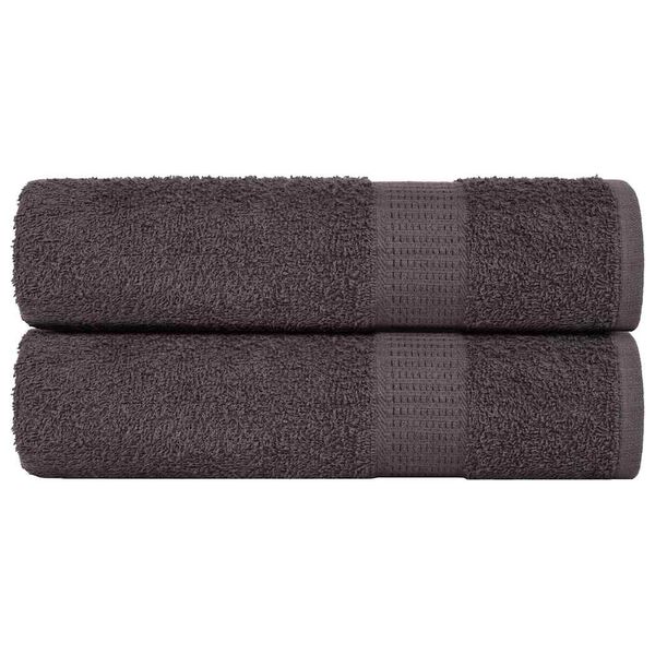 vidaXL Serviettes de douche FROGN 2 pcs anthracite 70x140 cm 360 g/m&sup2;
