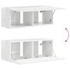 vidaXL Ensemble meuble TV 3 pcs Blanc brillant Bois d'ing&eacute;nierie