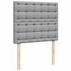 vidaXL Cadre de lit ottoman et matelas gris clair 120x200 cm tissu