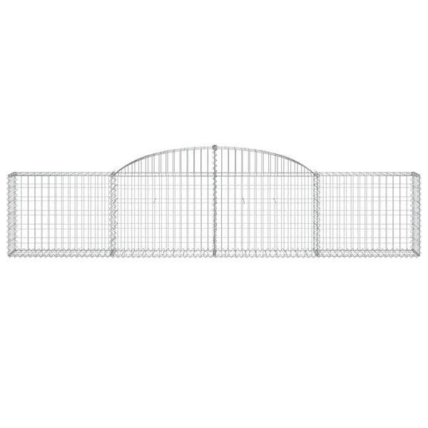 vidaXL Paniers à gabions arqués 4 pcs 300x30x60/80 cm Fer galvanisé