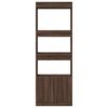 vidaXL Buffet haut 63x33x180 cm ch&ecirc;ne marron bois d'ing&eacute;nierie
