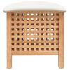 vidaXL Tabouret de salle de bain 48x47,5x52 cm Bois massif de noyer
