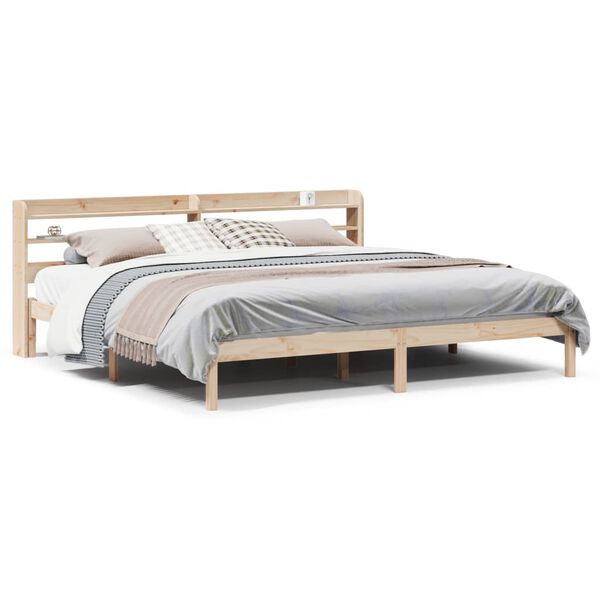 vidaXL Cadre de lit sans matelas 180x200 cm bois massif de pin