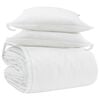 vidaXL Ensemble de Duvet avec oreiller 3 pc Blanc Plume de canard