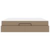 vidaXL Cadre de lit avec matelas avec matelas 2 pcs Tan PVC