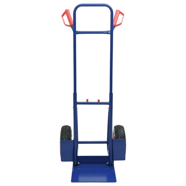 vidaXL Chariot à main Bleu et Rouge 49,5 x 53 x 114 cm Acier