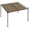 vidaXL Belv&eacute;d&egrave;re avec toit r&eacute;tractable 300x300x233 cm Taupe