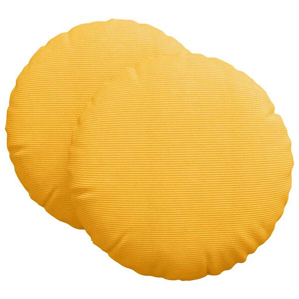 vidaXL Coussins de siège 2 pcs Jaune clair Ø 60 cm