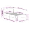 vidaXL Cadre de lit sans matelas blanc 75x190 cm bois de pin massif