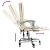 vidaXL Fauteuil de massage inclinable de bureau Cr&egrave;me Similicuir