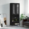 vidaXL Buffet haut Noir 69,5x34x180 cm Bois d'ing&eacute;nierie