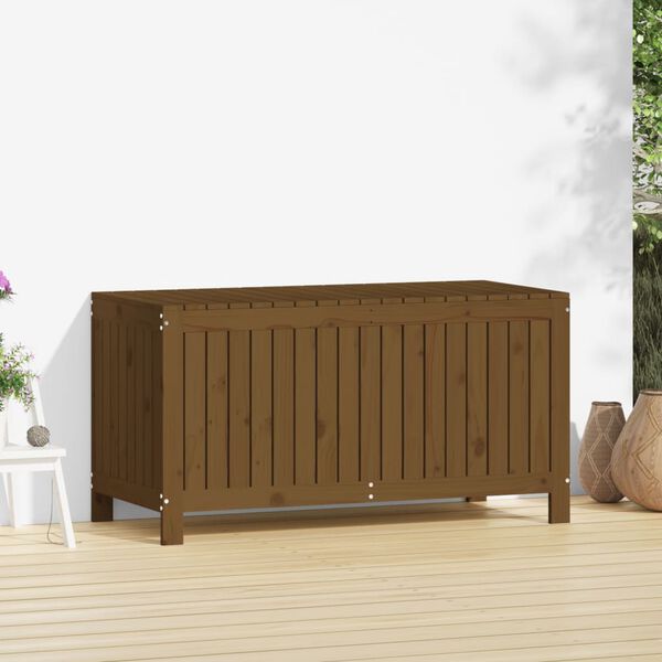 vidaXL Bo&icirc;te de rangement de jardin Marron miel 121x55x64 cm Bois pin