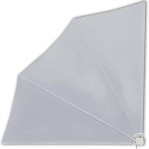 vidaXL Auvent lat&eacute;ral pliable de balcon Gris 140x140 cm