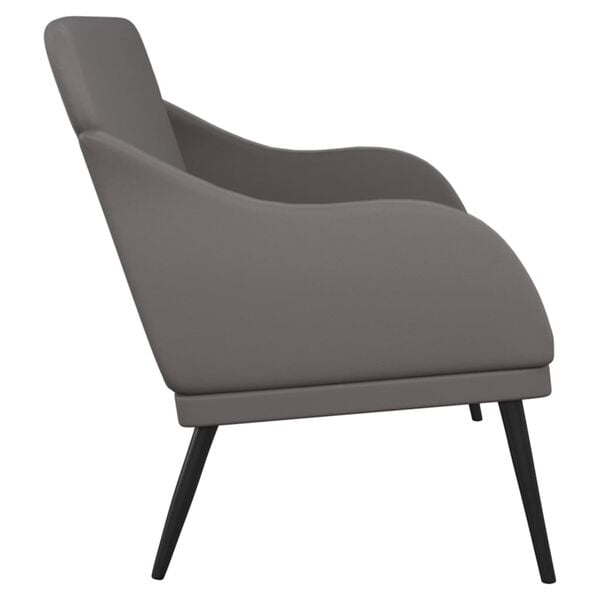 vidaXL Banc Gris 110x76x80 cm Similicuir