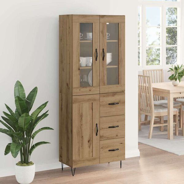 vidaXL Haut Armoire avec tiroir Ch&ecirc;ne artisanal 69,5 x 34 x 90 cm