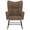 vidaXL Chaise à bascule Marron Tissu