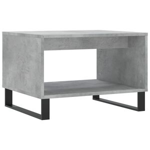 vidaXL Table basse gris b&eacute;ton 60x50x40 cm bois d'ing&eacute;nierie