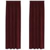 vidaXL Rideaux occultants 2 pcs Bordeaux 140 x 225 cm Velours