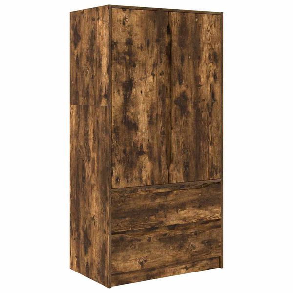vidaXL Armoire Ch&ecirc;ne Fum&eacute; 79,5 x 49 x 156 cm Bois d&rsquo;ing&eacute;nierie