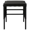 vidaXL Repose-pieds de jardin et coussins lot de 4 Noir R&eacute;sine tress&eacute;e