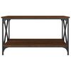 vidaXL Table basse Chêne marron 80x50x45 cm Bois d'ingénierie et fer