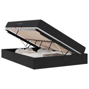 vidaXL Lit avec rangement et matelas Noir 140 x 200 cm Velours