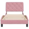 vidaXL Cadre de lit sans matelas rose 90x190 cm velours