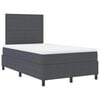 vidaXL Lit &agrave; ressort LED Gris fonc&eacute; et blanc 120 x 190 cm