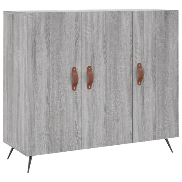 vidaXL Buffet sonoma gris 90x34x80 cm bois d'ingénierie