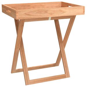 vidaXL Table &agrave; plateau pliante 52x36x56,5 cm Bois massif de noyer