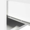 vidaXL Table de chevet murale avec lumi&egrave;res LED blanc