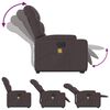 vidaXL Fauteuil inclinable de massage électrique Marron foncé Tissu