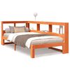 vidaXL Lit bibliothèque sans matelas cire marron 75x190 cm pin massif